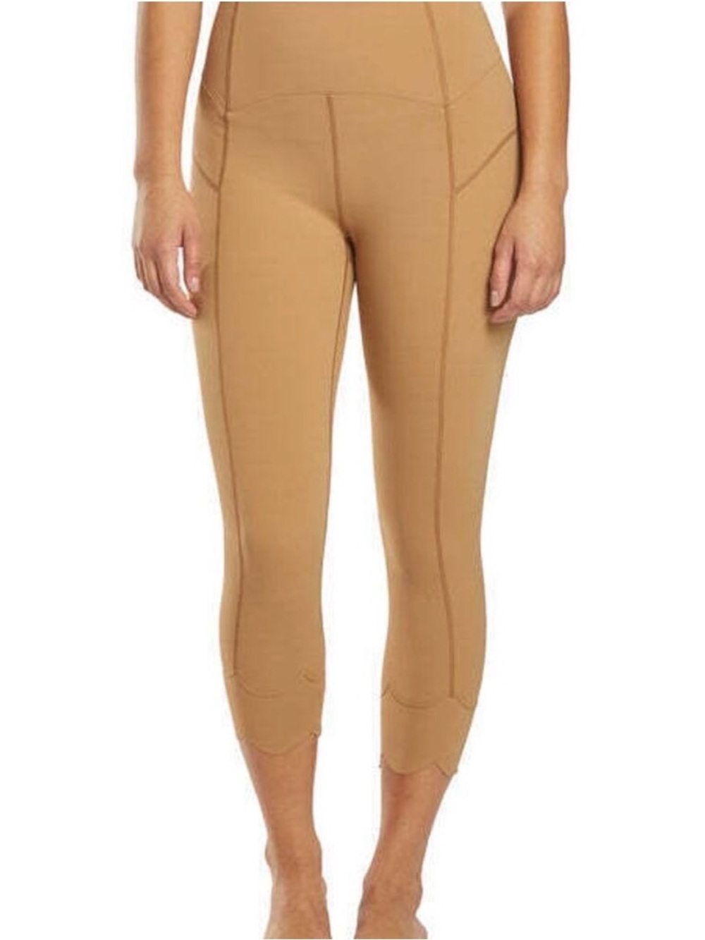 Free people movement petal pusher cropped scalloped leggings size S